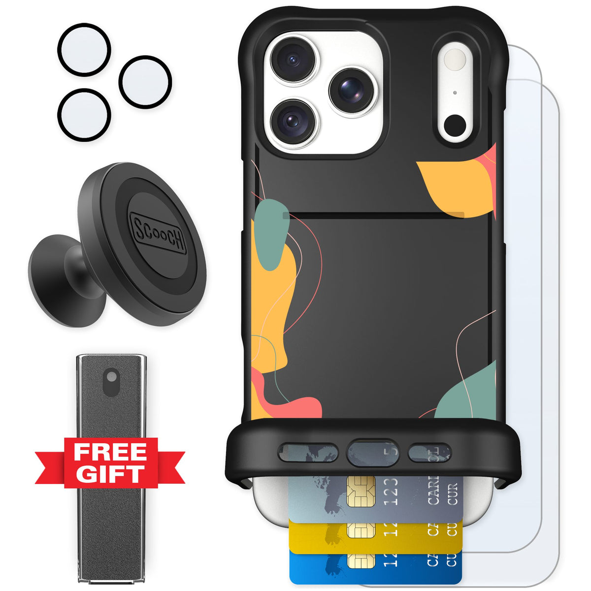 Scooch Wingmate Abstract Pastel for iPhone 18 Pro Max — Defender Bundle