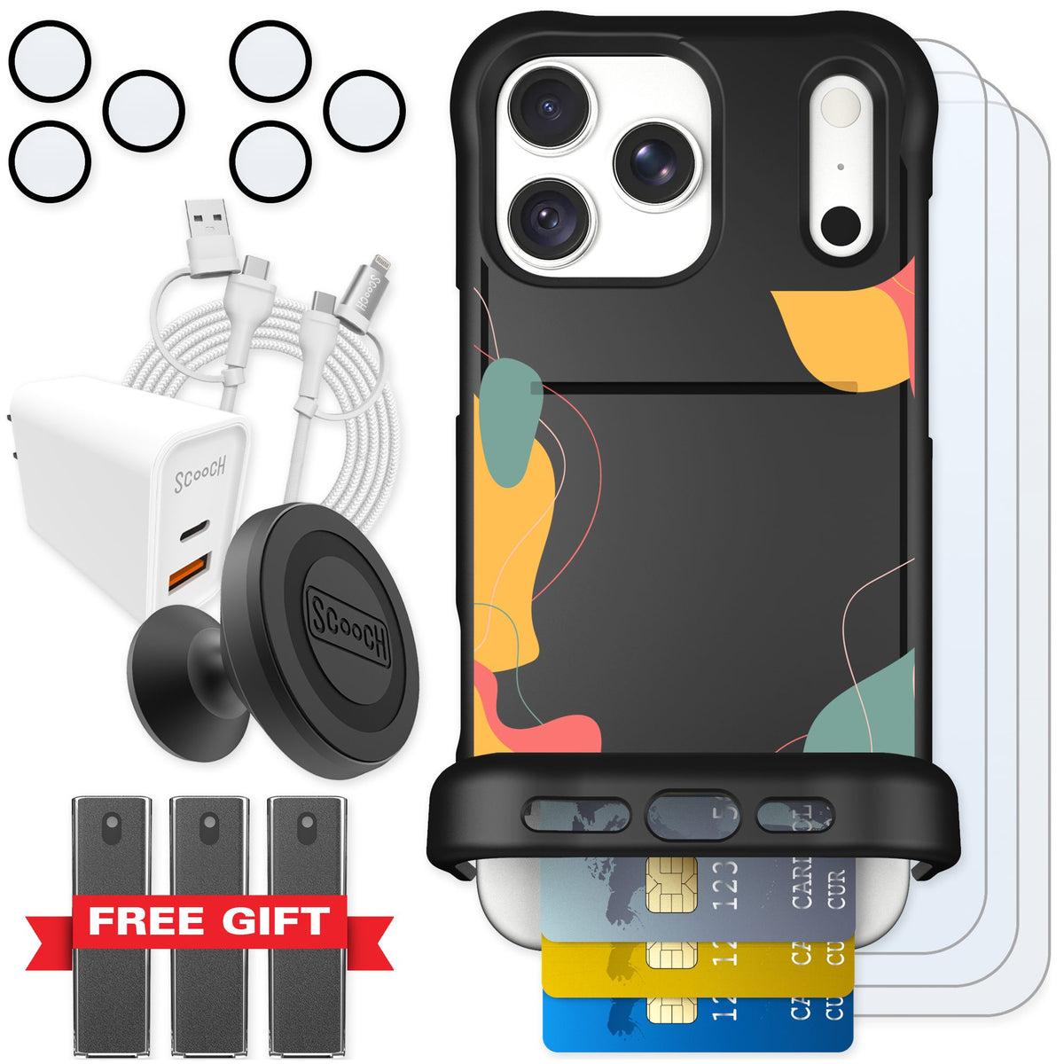 Scooch Wingmate Abstract Pastel for iPhone 18 Pro Max — Ultimate Bundle