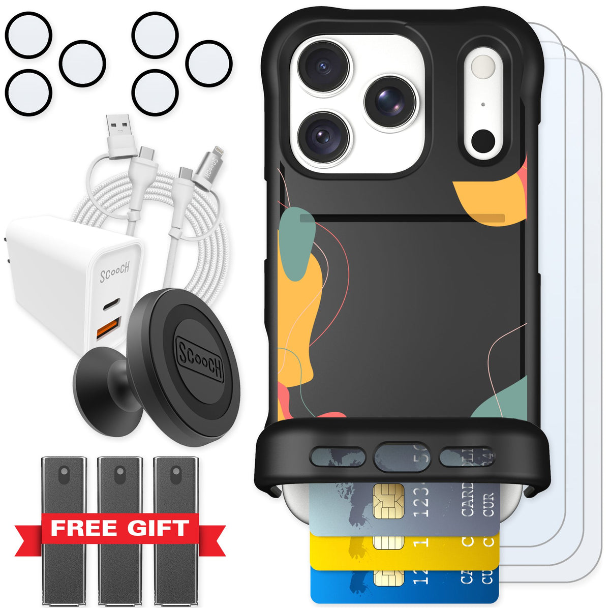 Scooch Wingmate Abstract Pastel for iPhone 18 Pro — Ultimate Bundle