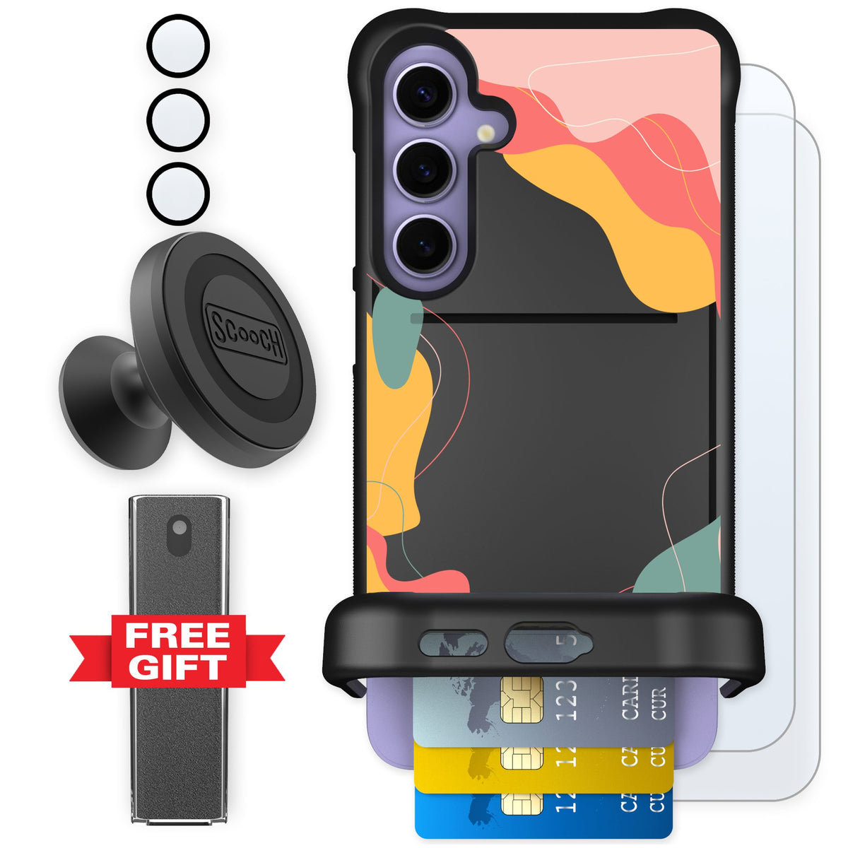 Scooch Wingmate Abstract Pastel for Galaxy S24+ — Defender Bundle