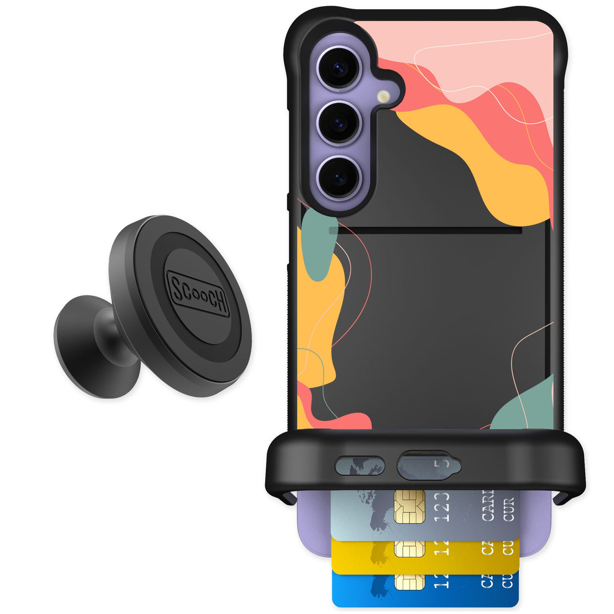 Scooch Wingmate Abstract Pastel for Galaxy S24+ — Starter Bundle