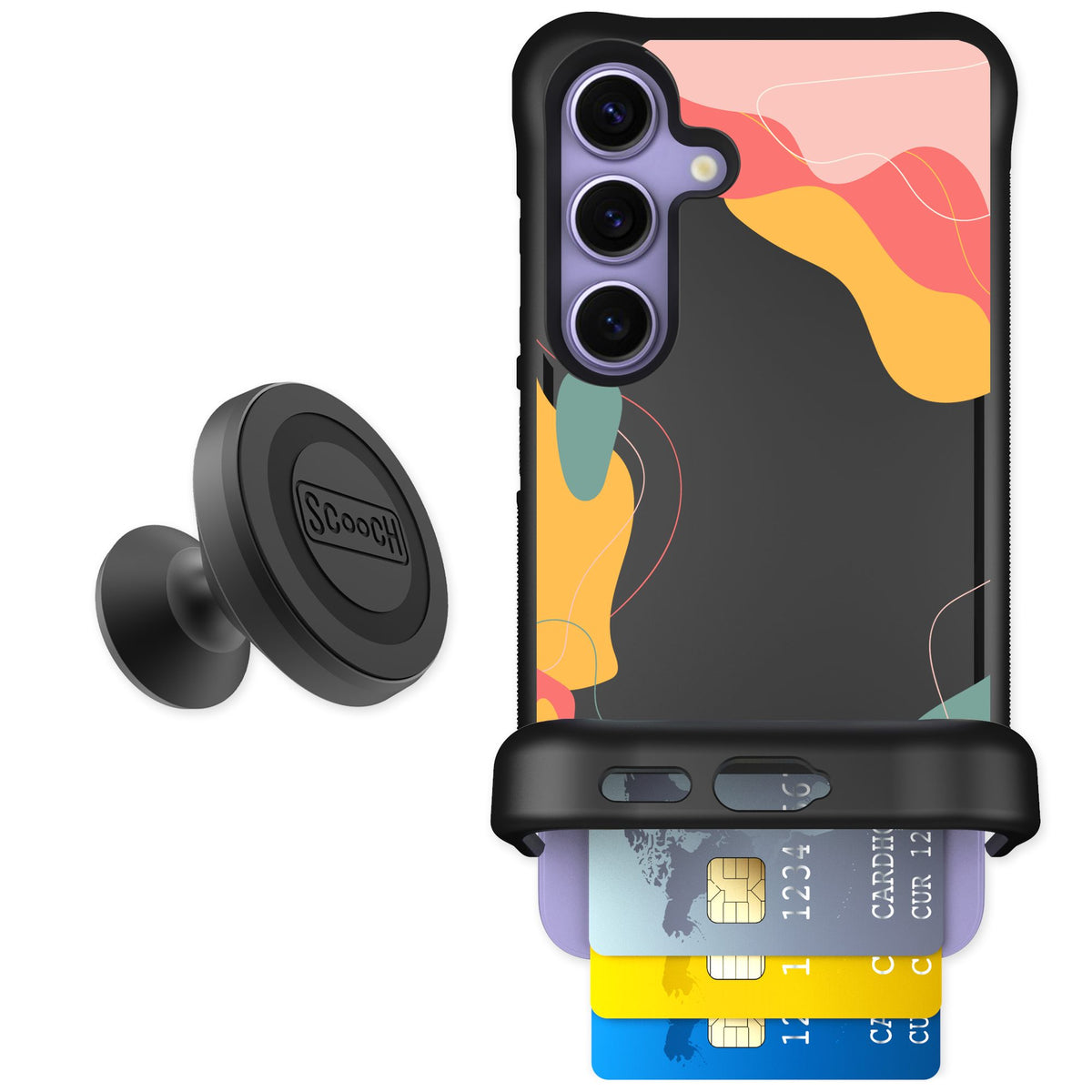 Scooch Wingmate Abstract Pastel for Galaxy S24 — Starter Bundle