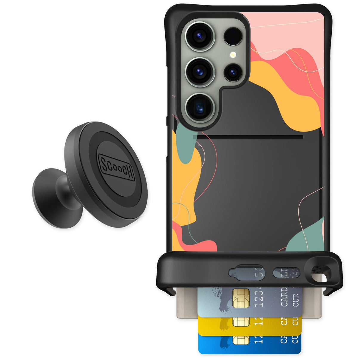 Scooch Wingmate Abstract Pastel for Galaxy S24 Ultra — Starter Bundle