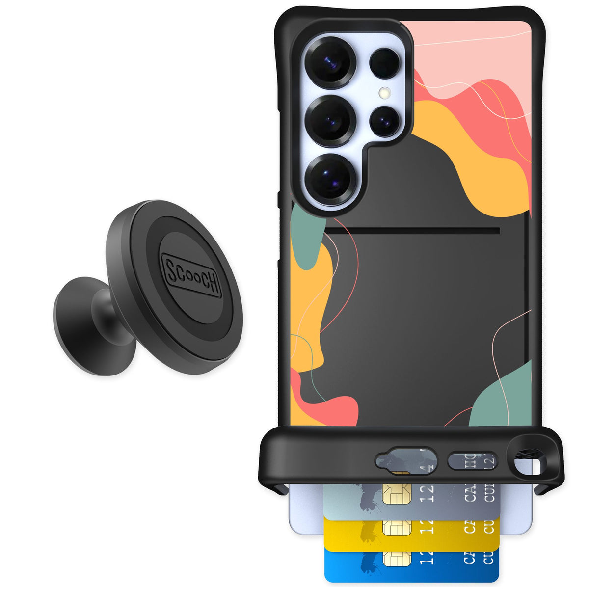 Scooch Wingmate Abstract Pastel for Galaxy S25 Ultra — Starter Bundle