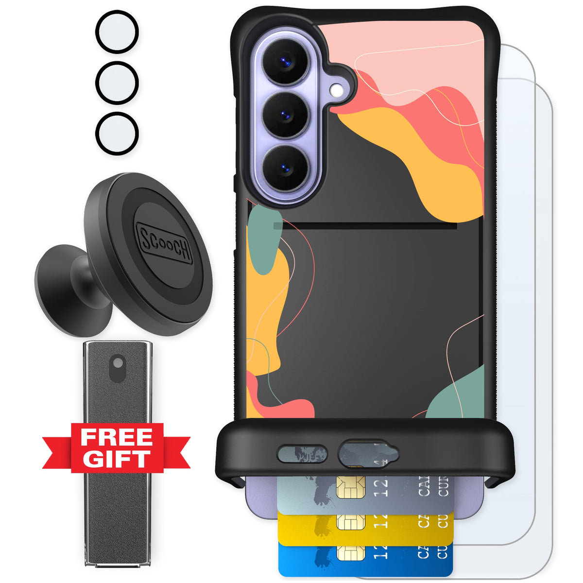 Scooch Wingmate Abstract Pastel for Galaxy S26+ — Defender Bundle