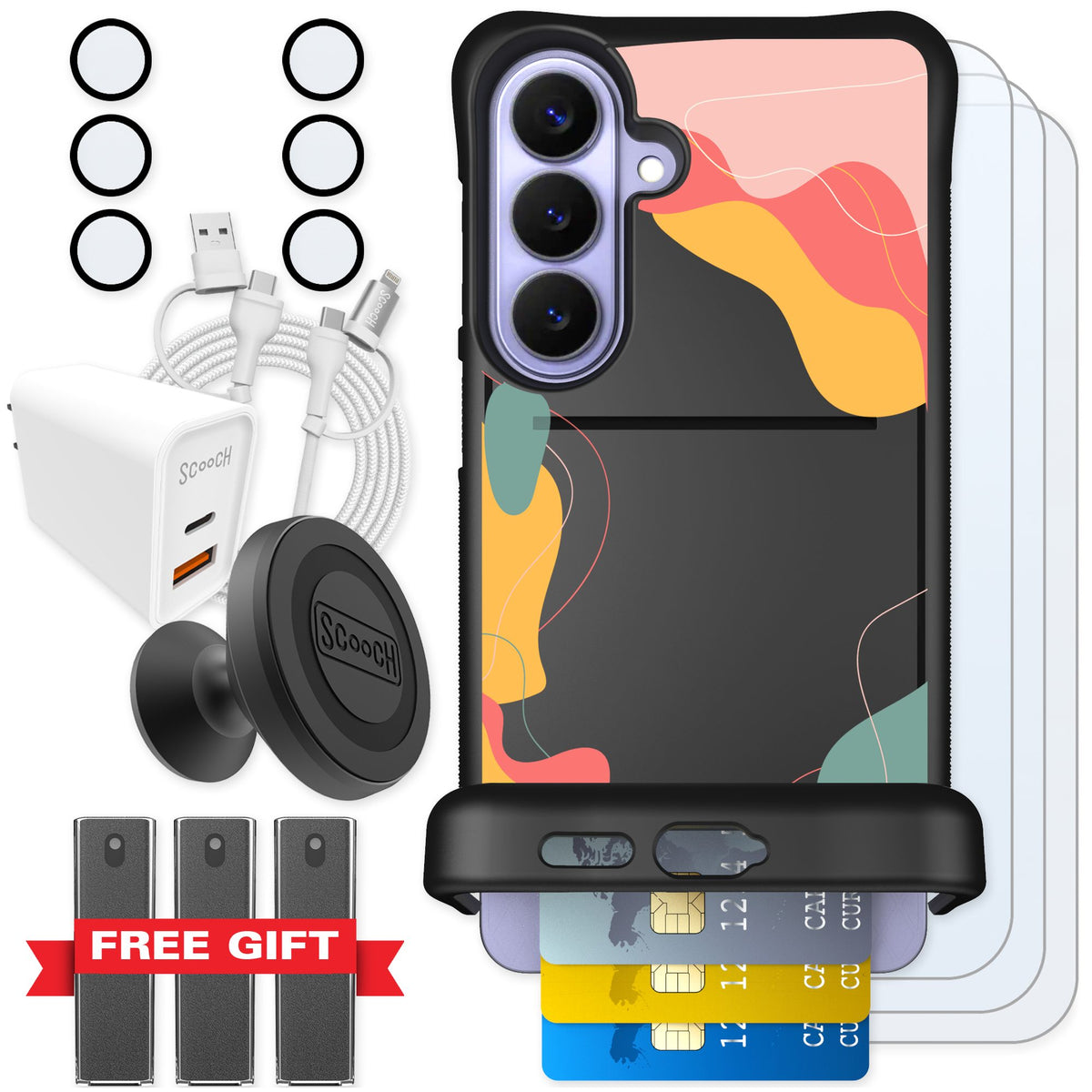 Scooch Wingmate Abstract Pastel for Galaxy S26+ — Ultimate Bundle