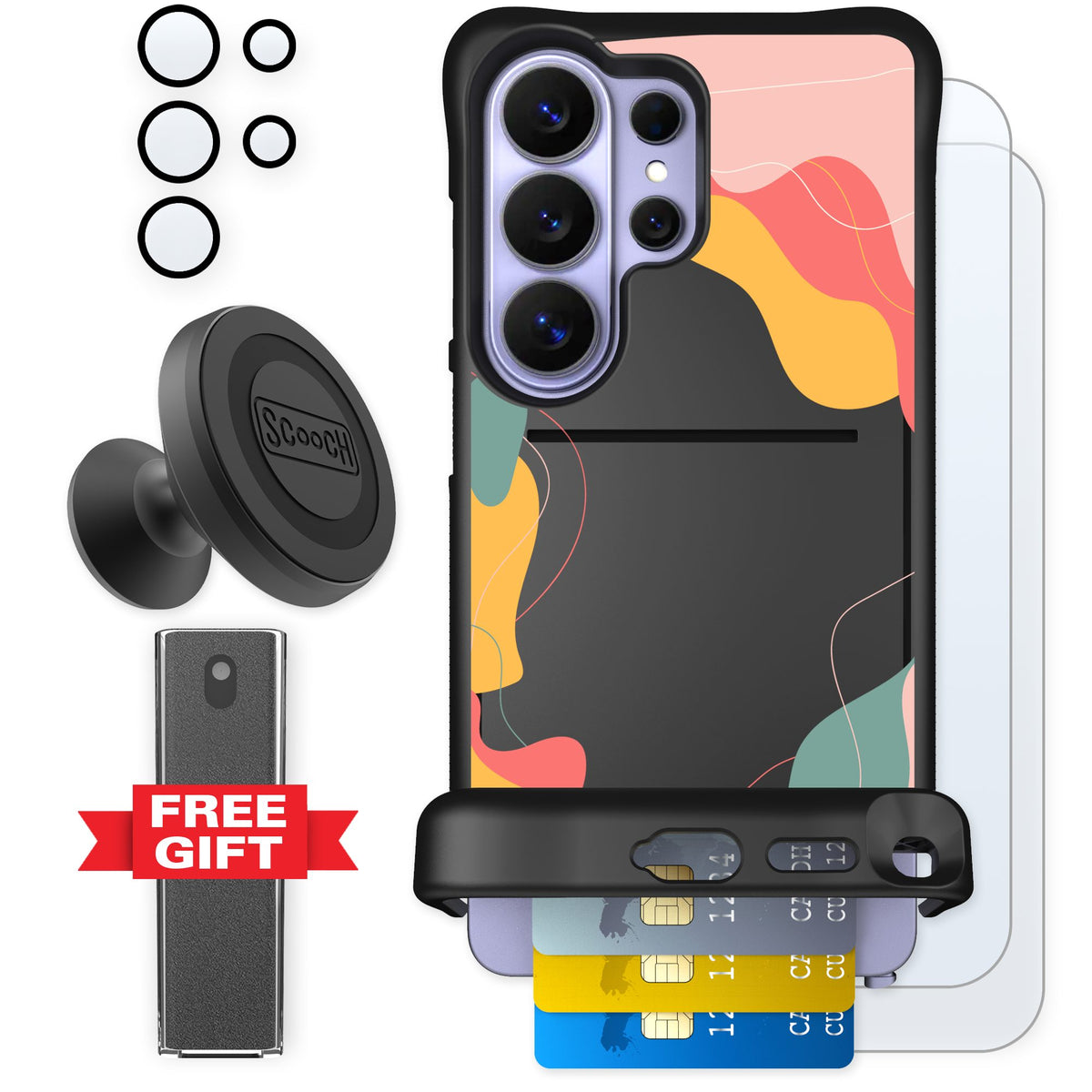Scooch Wingmate Abstract Pastel for Galaxy S26 Ultra — Defender Bundle