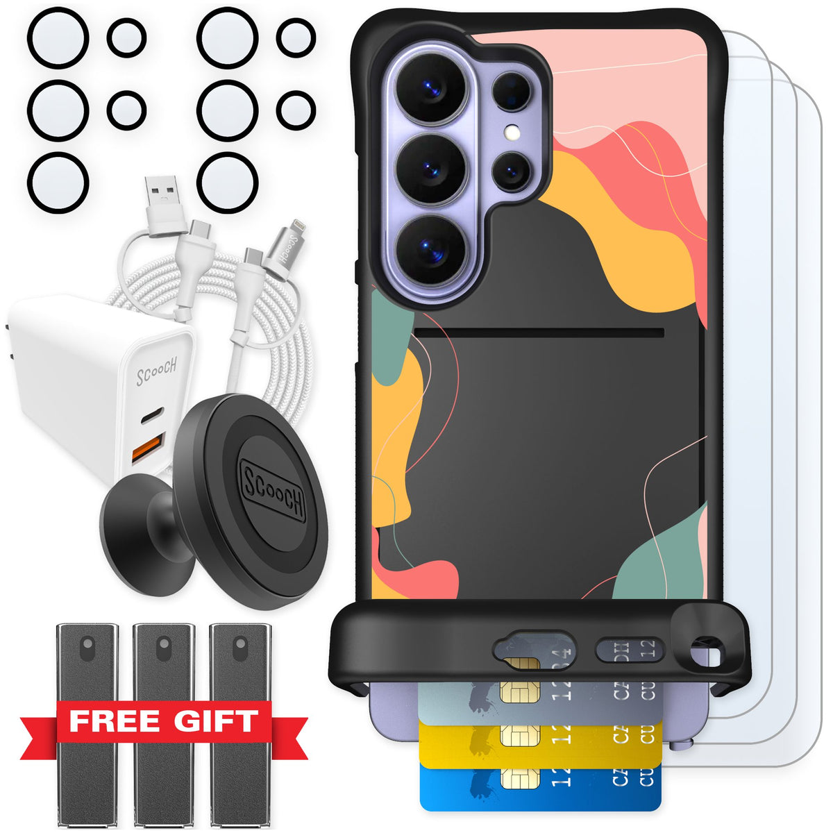 Scooch Wingmate Abstract Pastel for Galaxy S26 Ultra — Ultimate Bundle