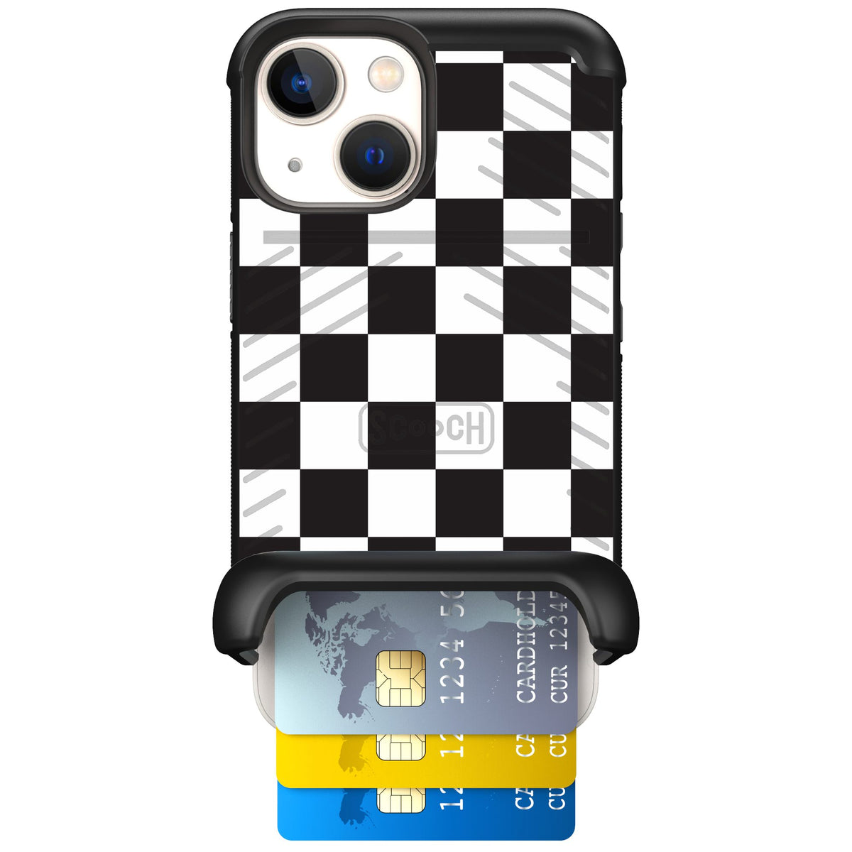 Scooch Wingmate Checkered for iPhone 13 mini — Case