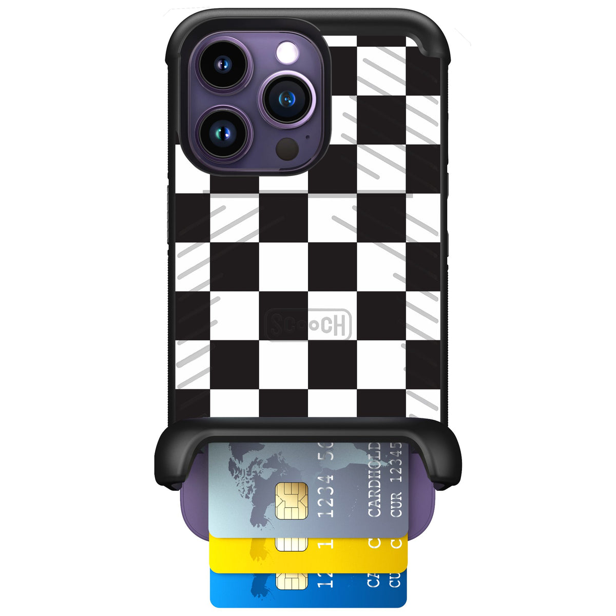 Scooch Wingmate Checkered for iPhone 14 Pro — Case