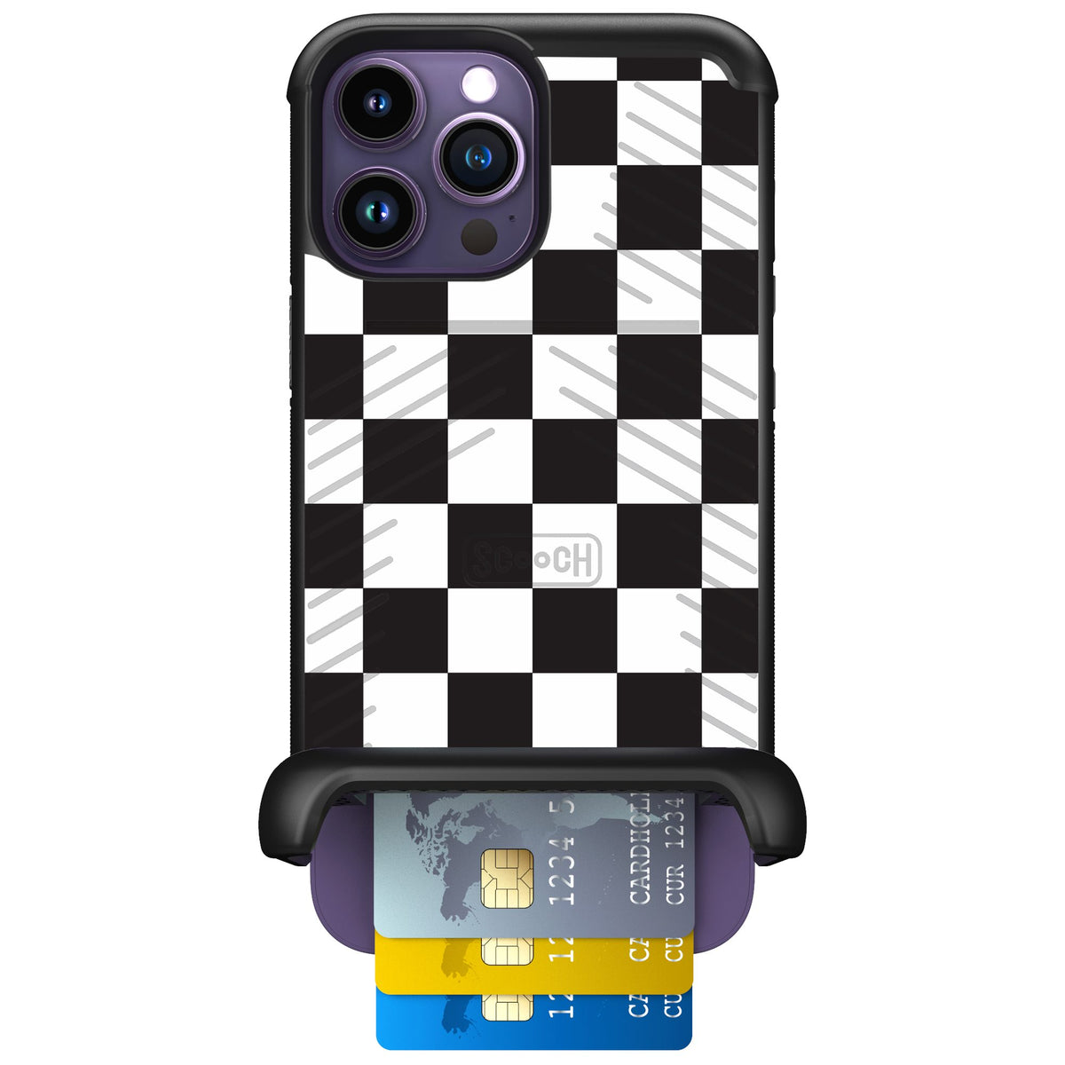Scooch Wingmate Checkered for iPhone 14 Pro Max — Case