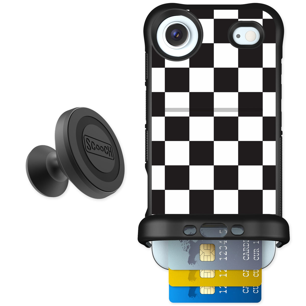 Scooch Wingmate Checkered for iPhone Air — Starter Bundle