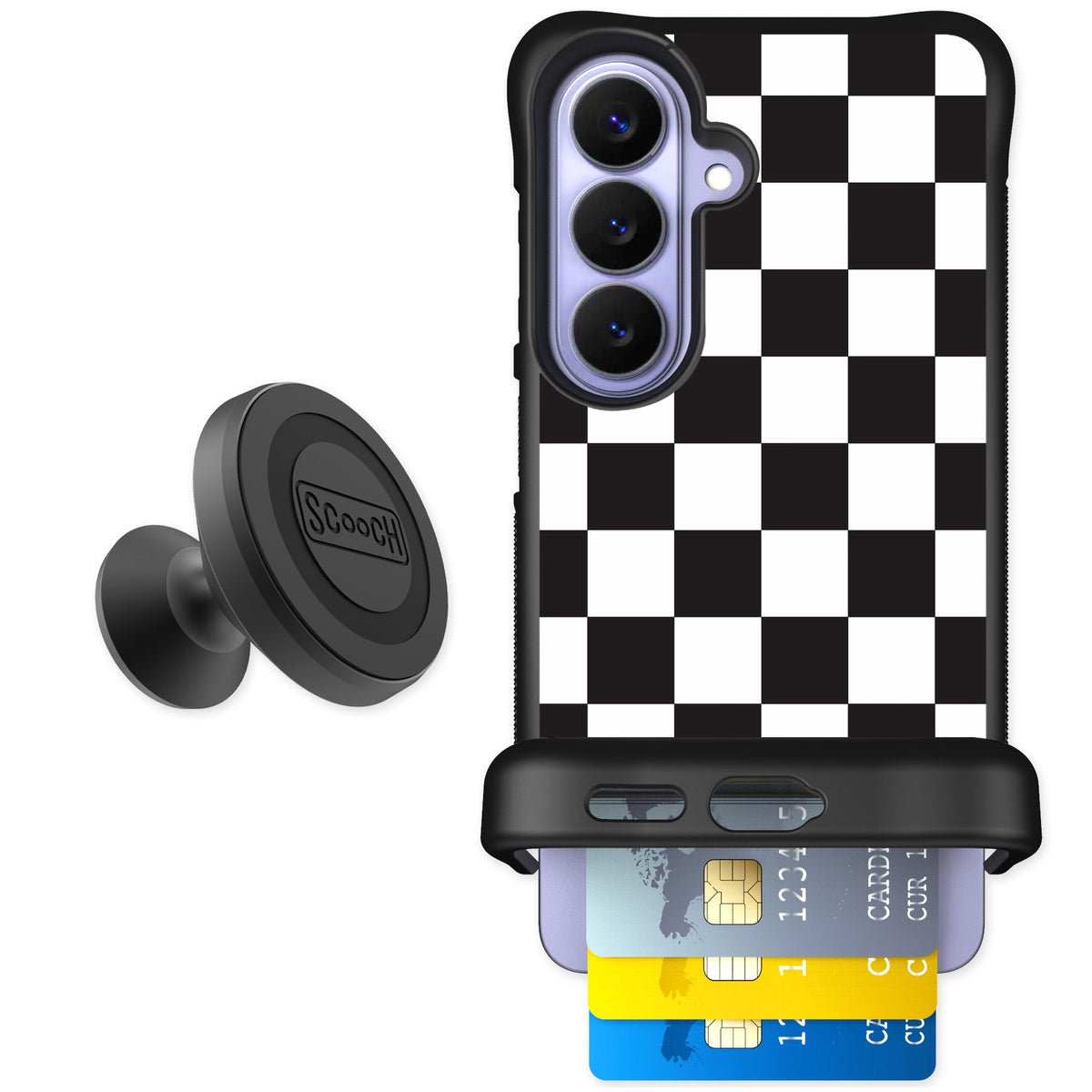 Scooch Wingmate Checkered for Galaxy S26 — Starter Bundle