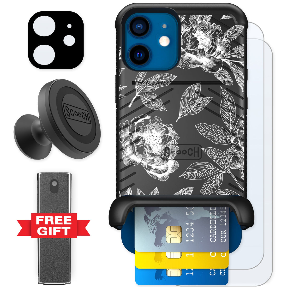 Scooch Wingmate Chinoiserie for iPhone 12 — Defender Bundle