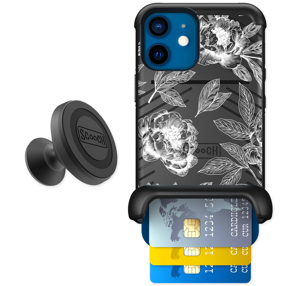 Scooch Wingmate Chinoiserie for iPhone 12 mini — Starter Bundle