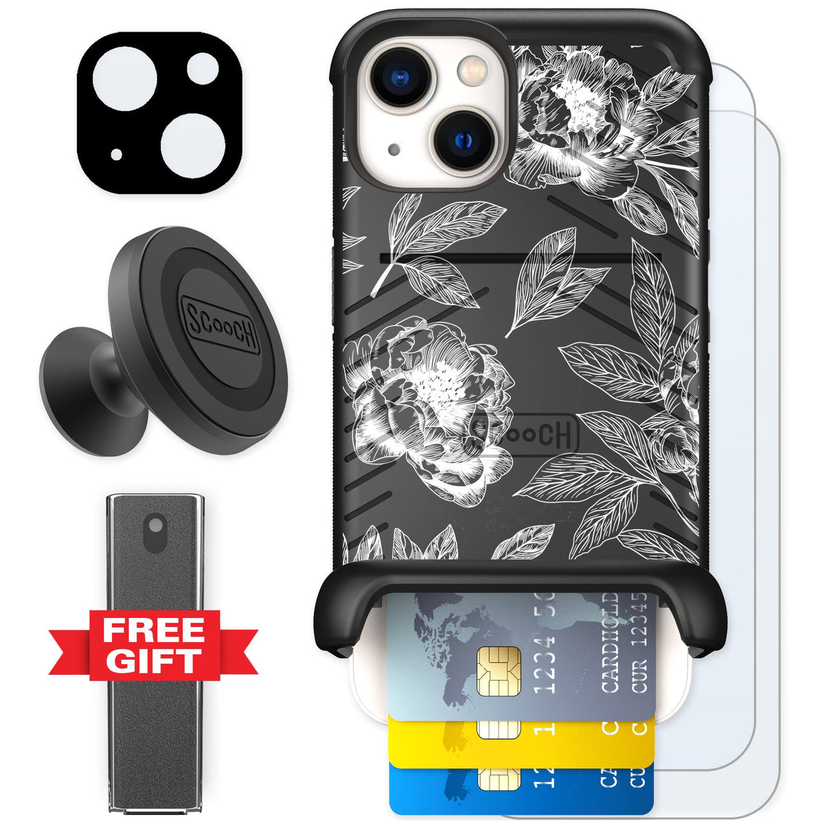Scooch Wingmate Chinoiserie for iPhone 13 — Defender Bundle