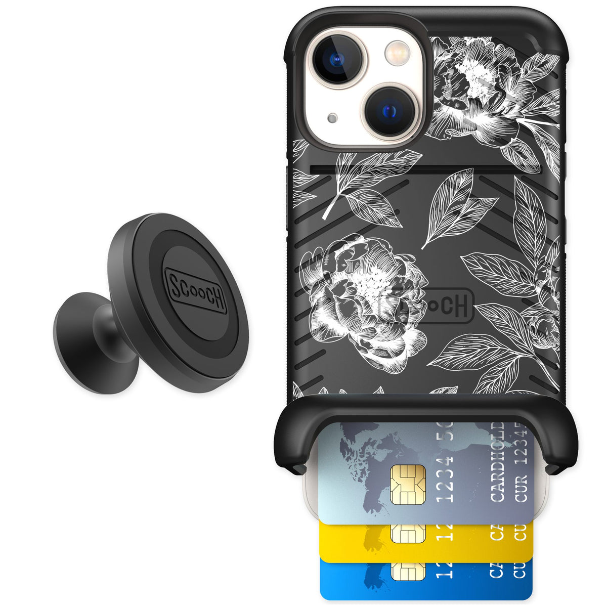 Scooch Wingmate Chinoiserie for iPhone 13 mini — Starter Bundle