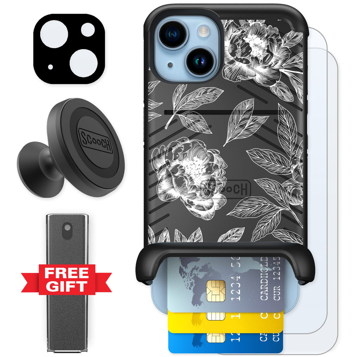 Scooch Wingmate Chinoiserie for iPhone 14 — Defender Bundle