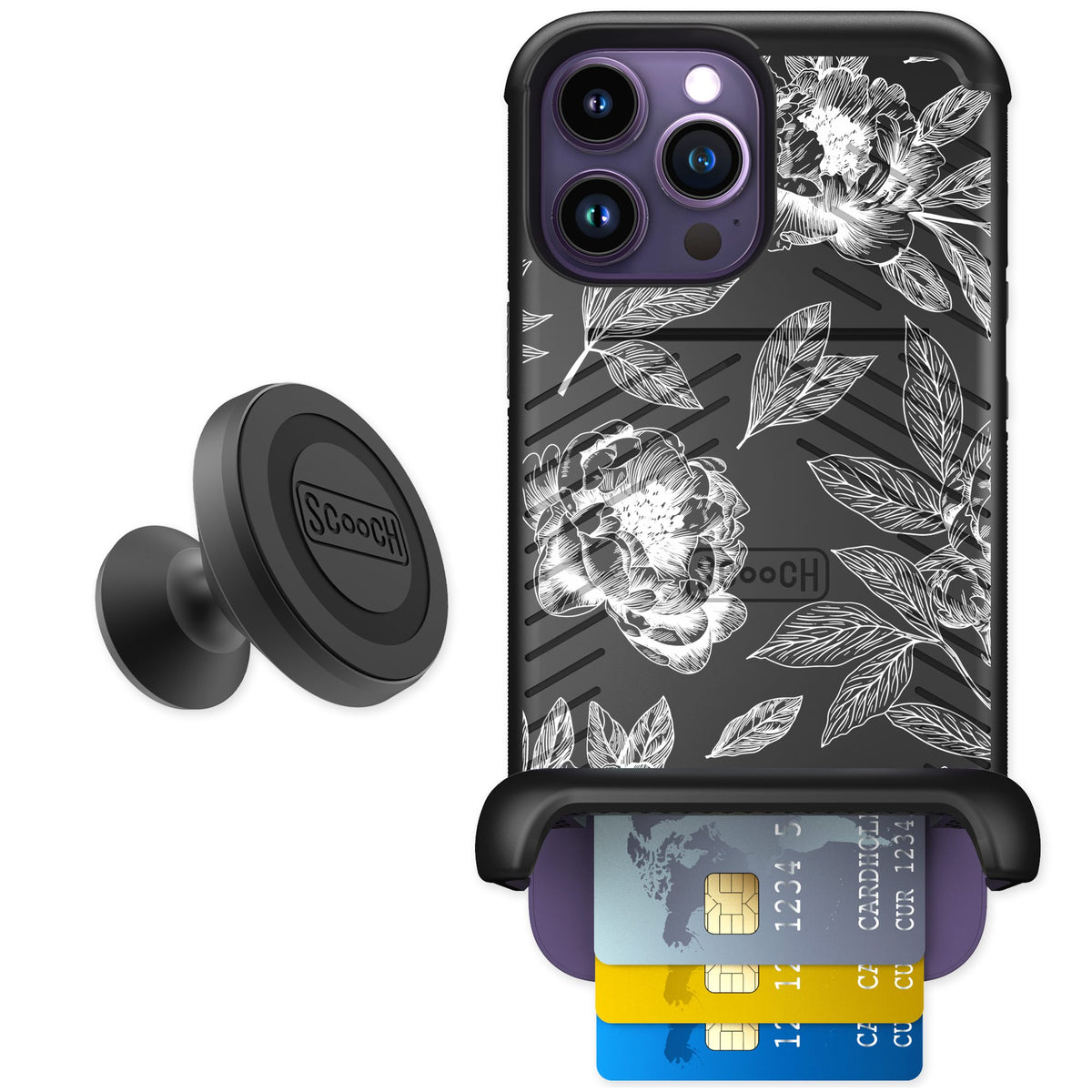 Scooch Wingmate Chinoiserie for iPhone 14 Pro Max — Starter Bundle