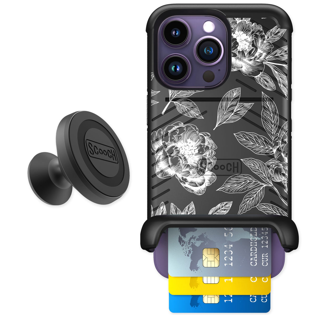 Scooch Wingmate Chinoiserie for iPhone 14 Pro — Starter Bundle