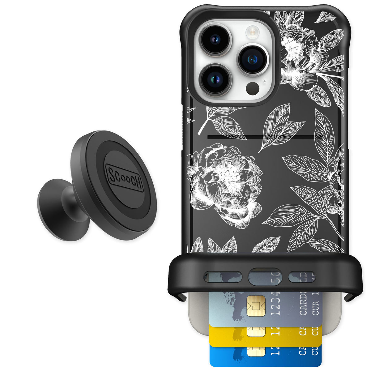 Scooch Wingmate Chinoiserie for iPhone 15 Pro Max — Starter Bundle