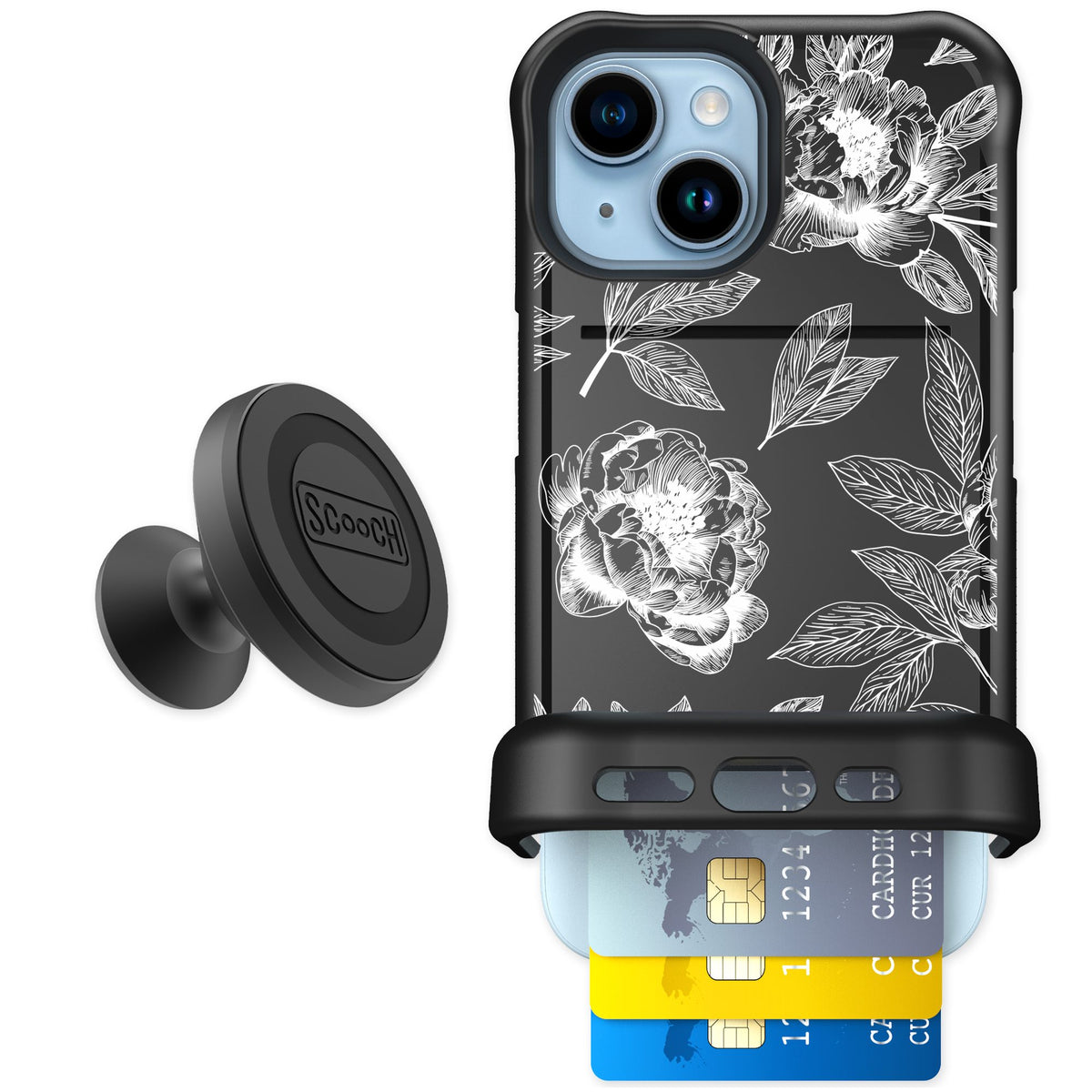 Scooch Wingmate Chinoiserie for iPhone 15 — Starter Bundle