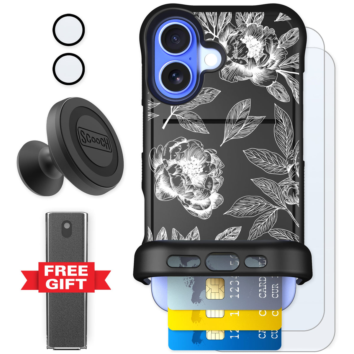 Scooch Wingmate Chinoiserie for iPhone 16 — Defender Bundle