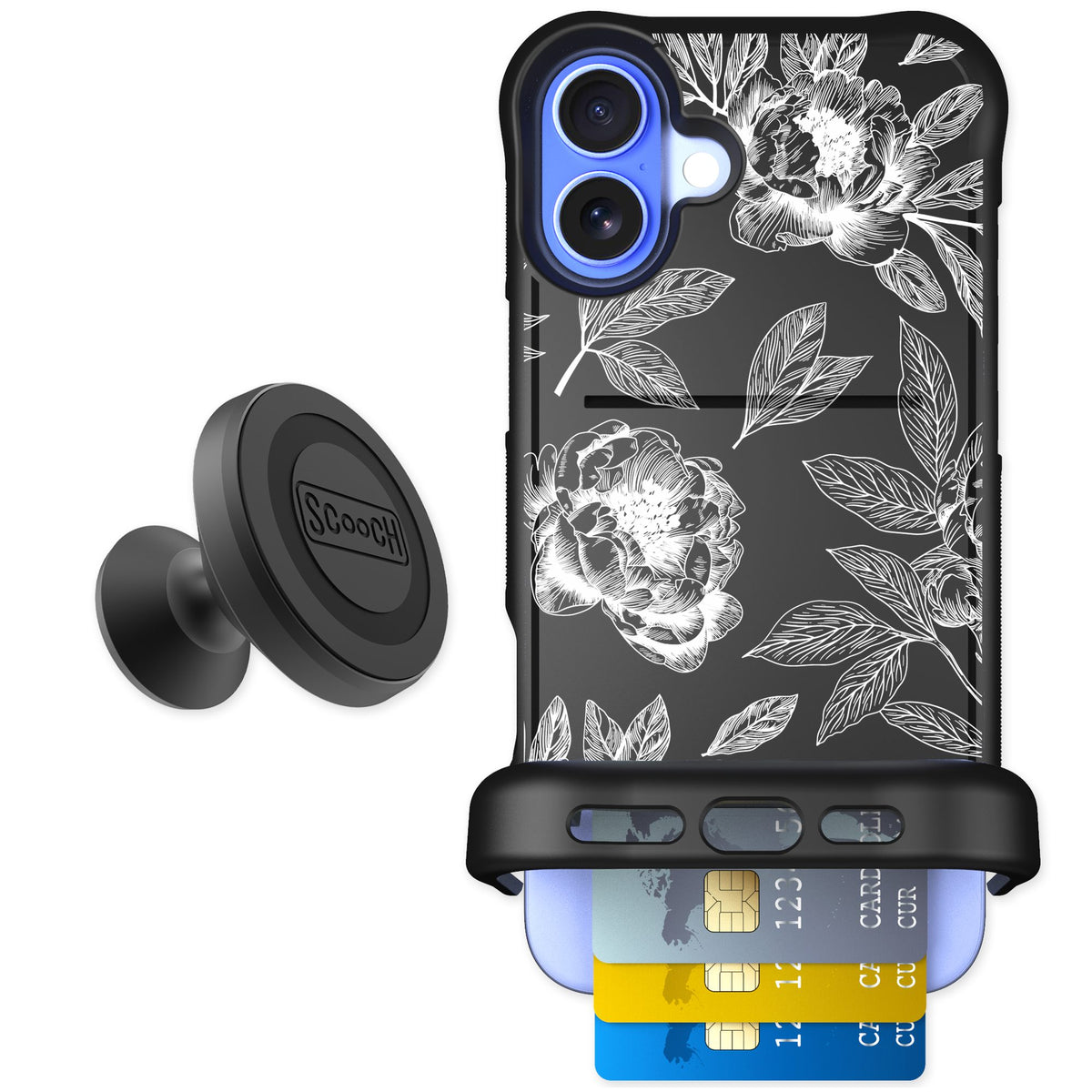 Scooch Wingmate Chinoiserie for iPhone 16 Plus — Starter Bundle