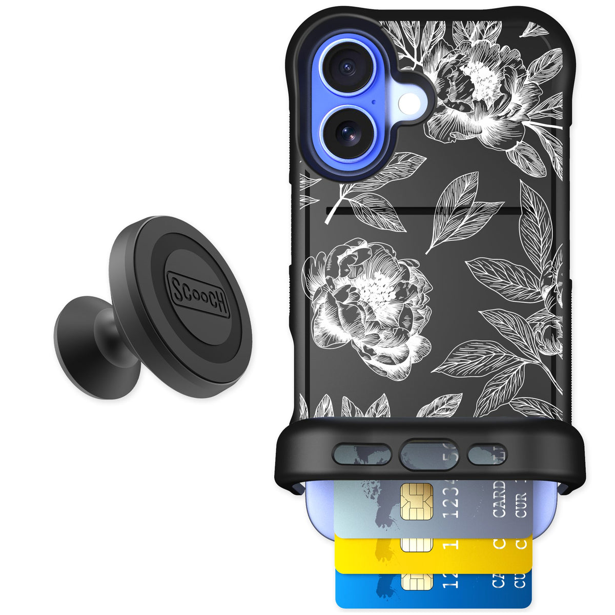 Scooch Wingmate Chinoiserie for iPhone 16 — Starter Bundle