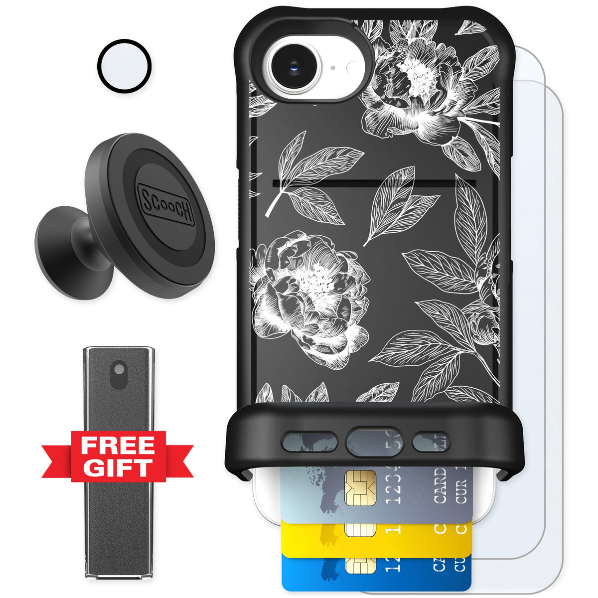 Scooch Wingmate Chinoiserie for iPhone 16e — Defender Bundle