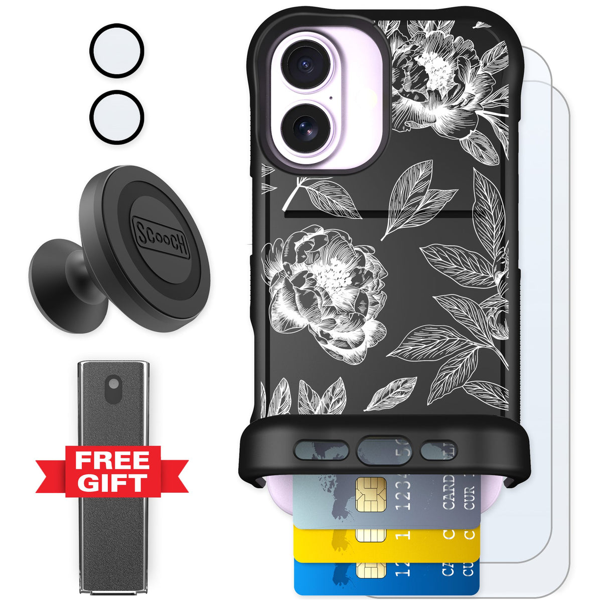 Scooch Wingmate Chinoiserie for iPhone 17 — Defender Bundle
