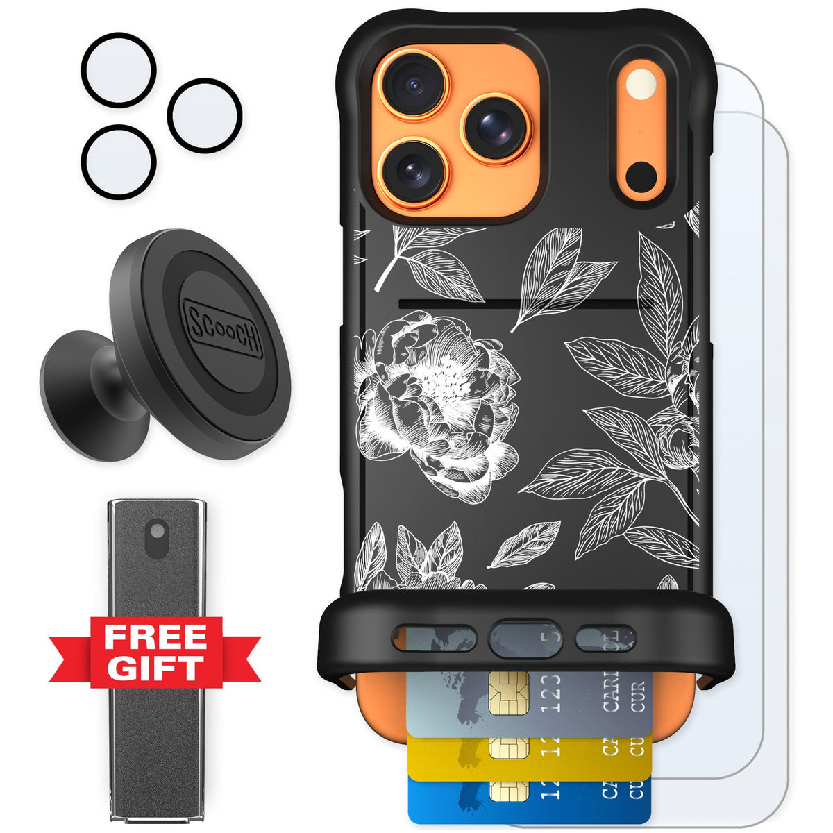 Scooch Wingmate Chinoiserie for iPhone 17 Pro Max — Defender Bundle