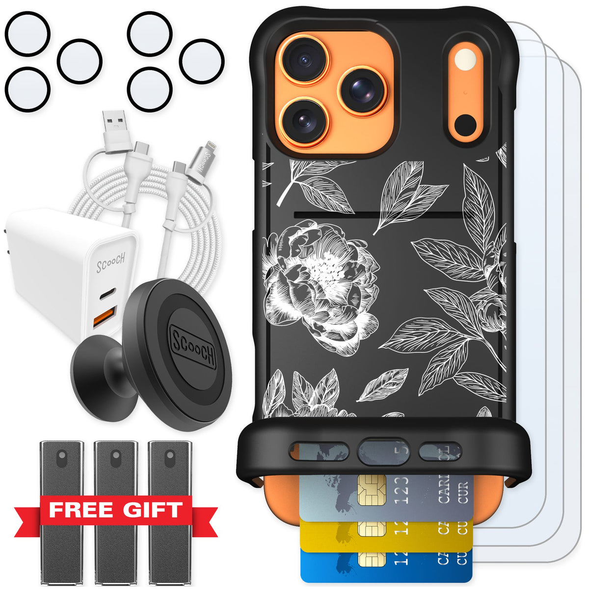 Scooch Wingmate Chinoiserie for iPhone 17 Pro Max — Ultimate Bundle