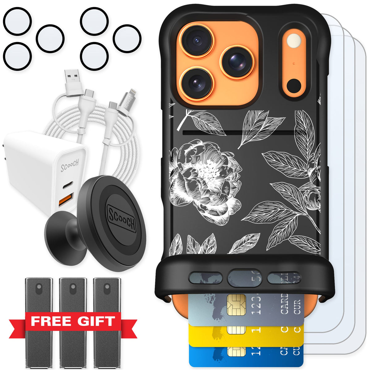 Scooch Wingmate Chinoiserie for iPhone 17 Pro — Ultimate Bundle