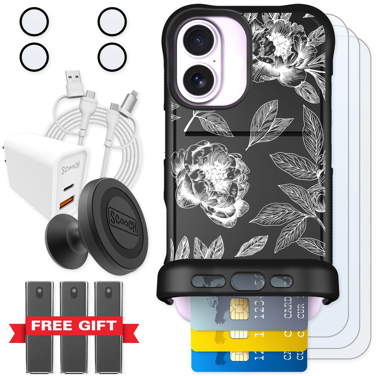 Scooch Wingmate Chinoiserie for iPhone 17 — Ultimate Bundle