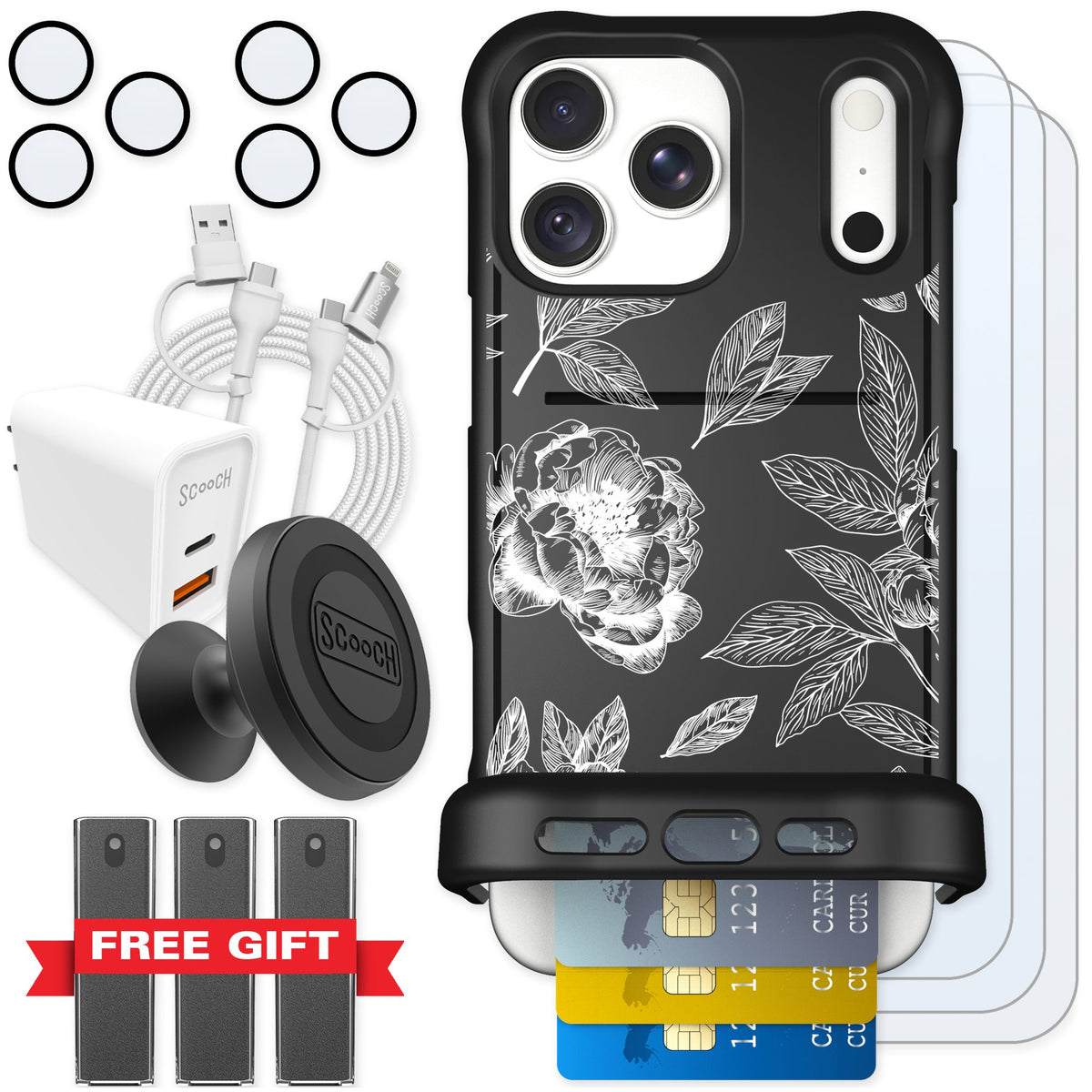 Scooch Wingmate Chinoiserie for iPhone 18 Pro Max — Ultimate Bundle