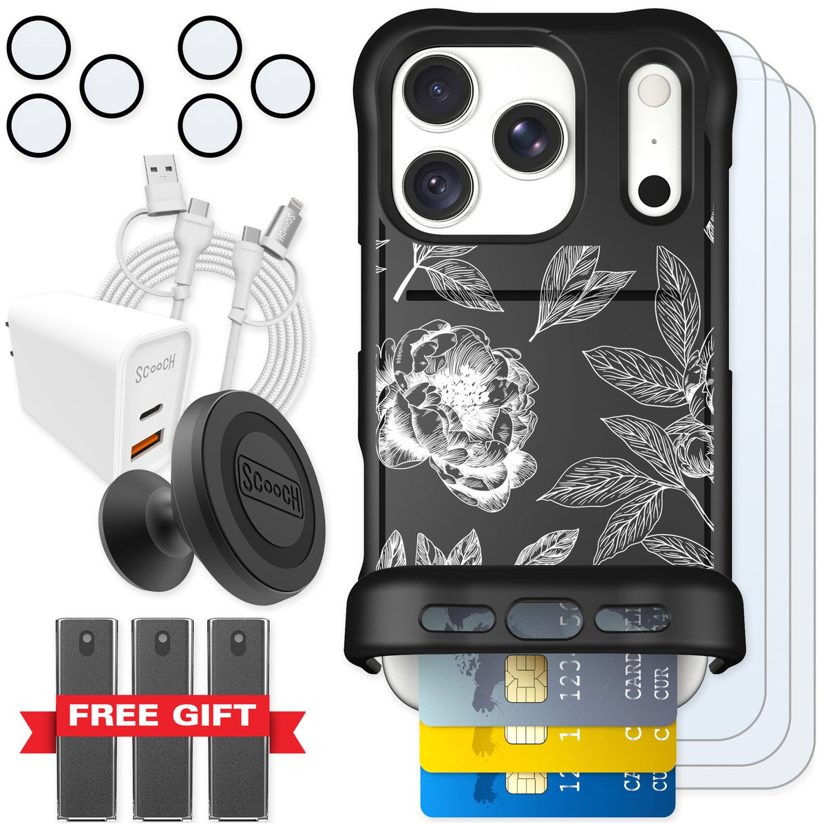 Scooch Wingmate Chinoiserie for iPhone 18 Pro — Ultimate Bundle