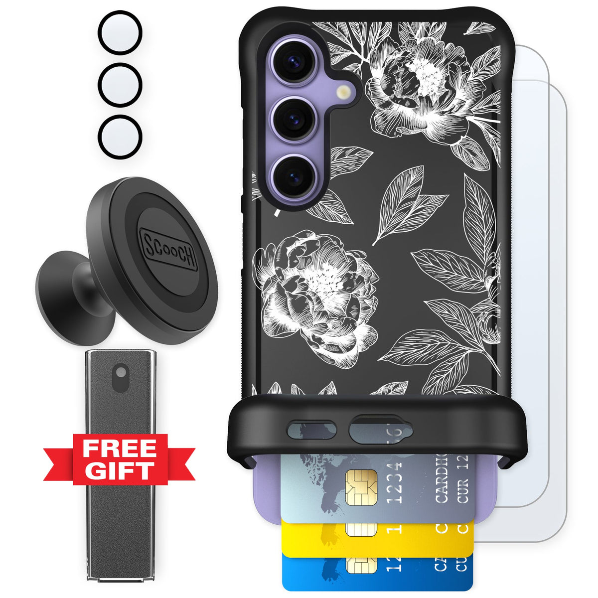 Scooch Wingmate Chinoiserie for Galaxy S24 — Defender Bundle