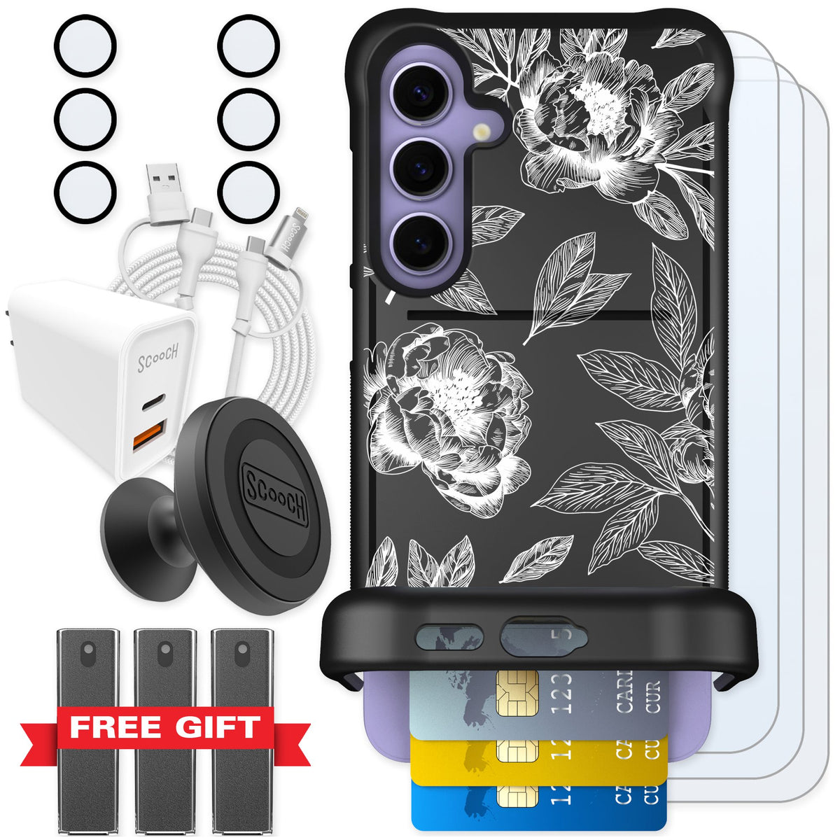Scooch Wingmate Chinoiserie for Galaxy S24+ — Ultimate Bundle