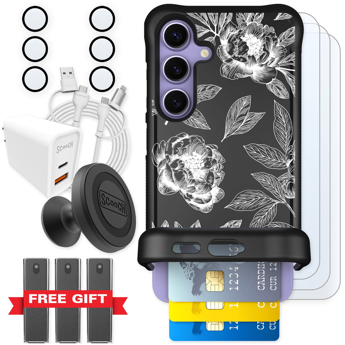 Scooch Wingmate Chinoiserie for Galaxy S24 — Ultimate Bundle