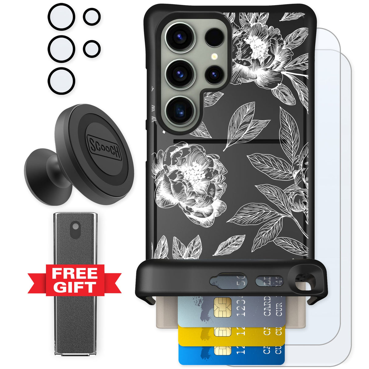 Scooch Wingmate Chinoiserie for Galaxy S24 Ultra — Defender Bundle