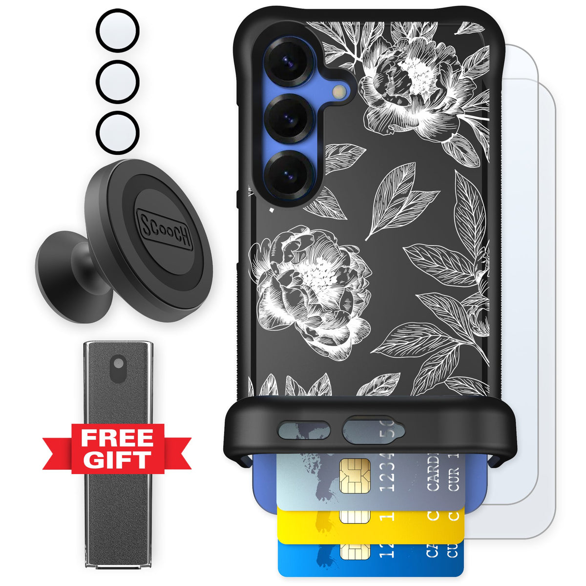 Scooch Wingmate Chinoiserie for Galaxy S25 — Defender Bundle