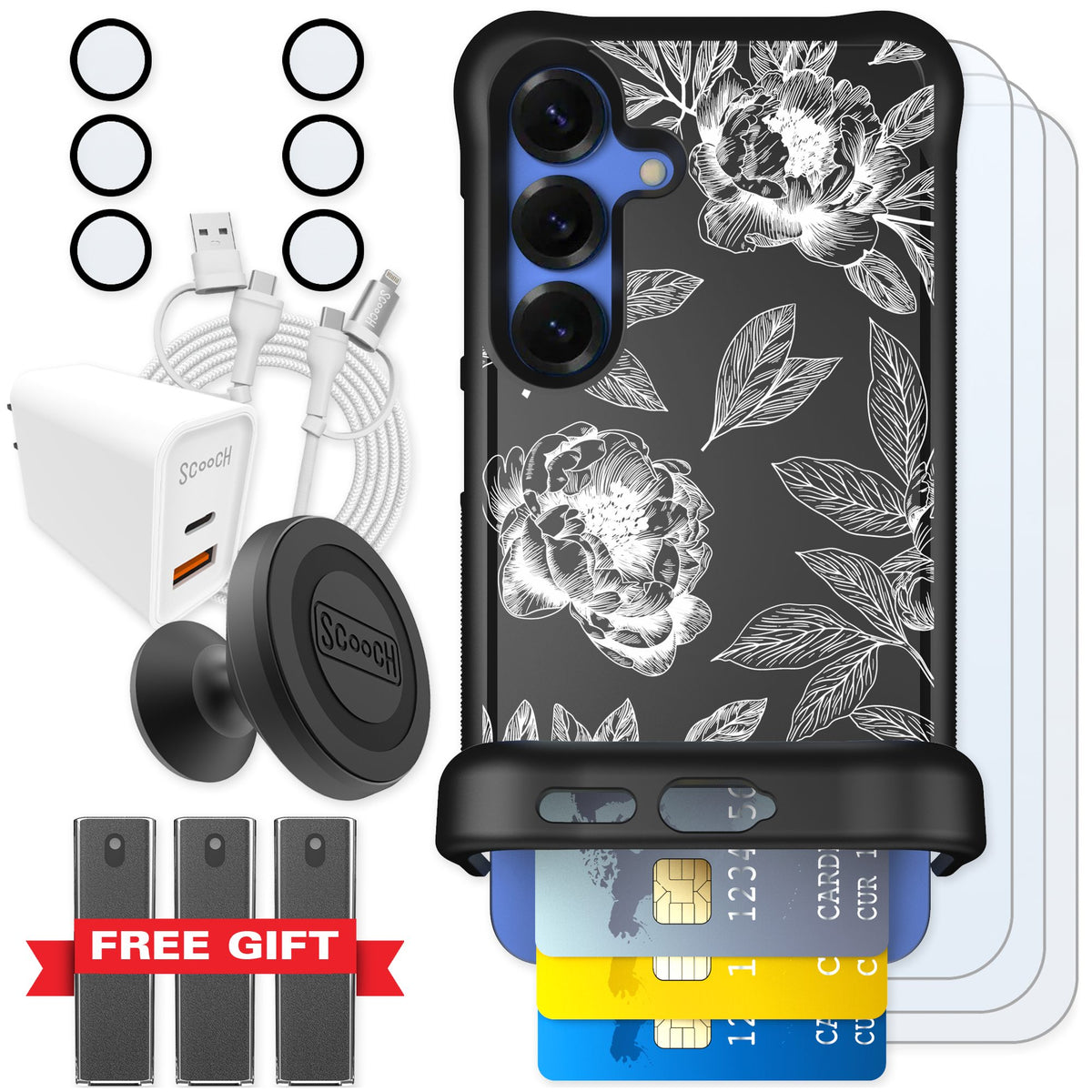 Scooch Wingmate Chinoiserie for Galaxy S25 — Ultimate Bundle