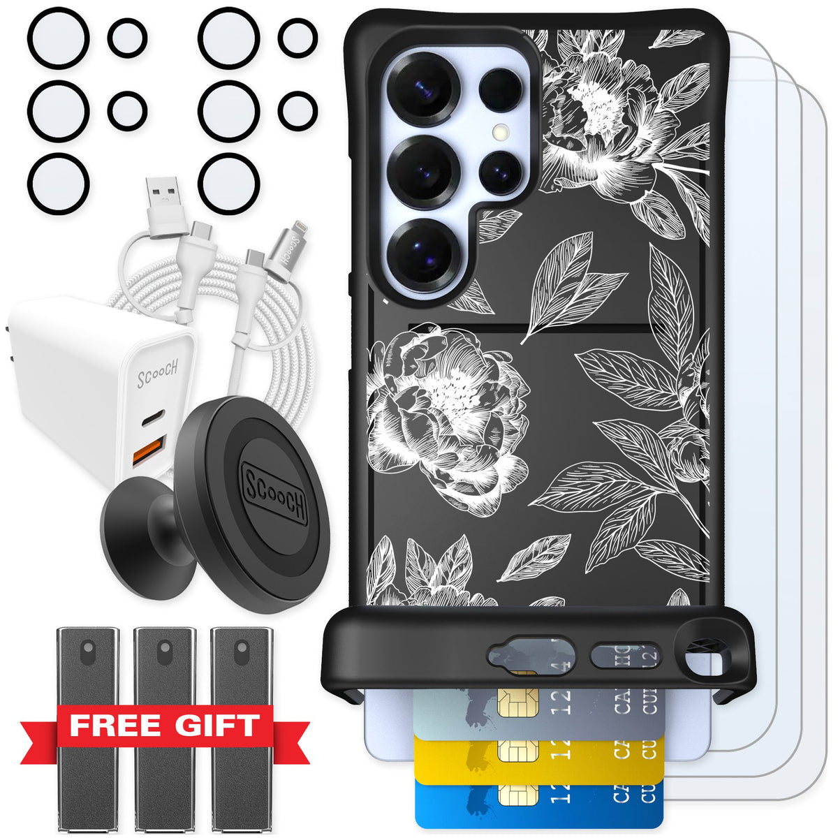 Scooch Wingmate Chinoiserie for Galaxy S25 Ultra — Ultimate Bundle