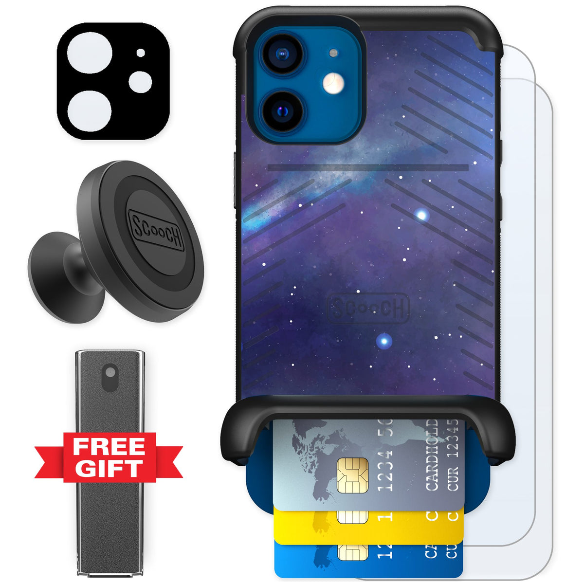 Scooch Wingmate Galaxy for iPhone 12 — Defender Bundle