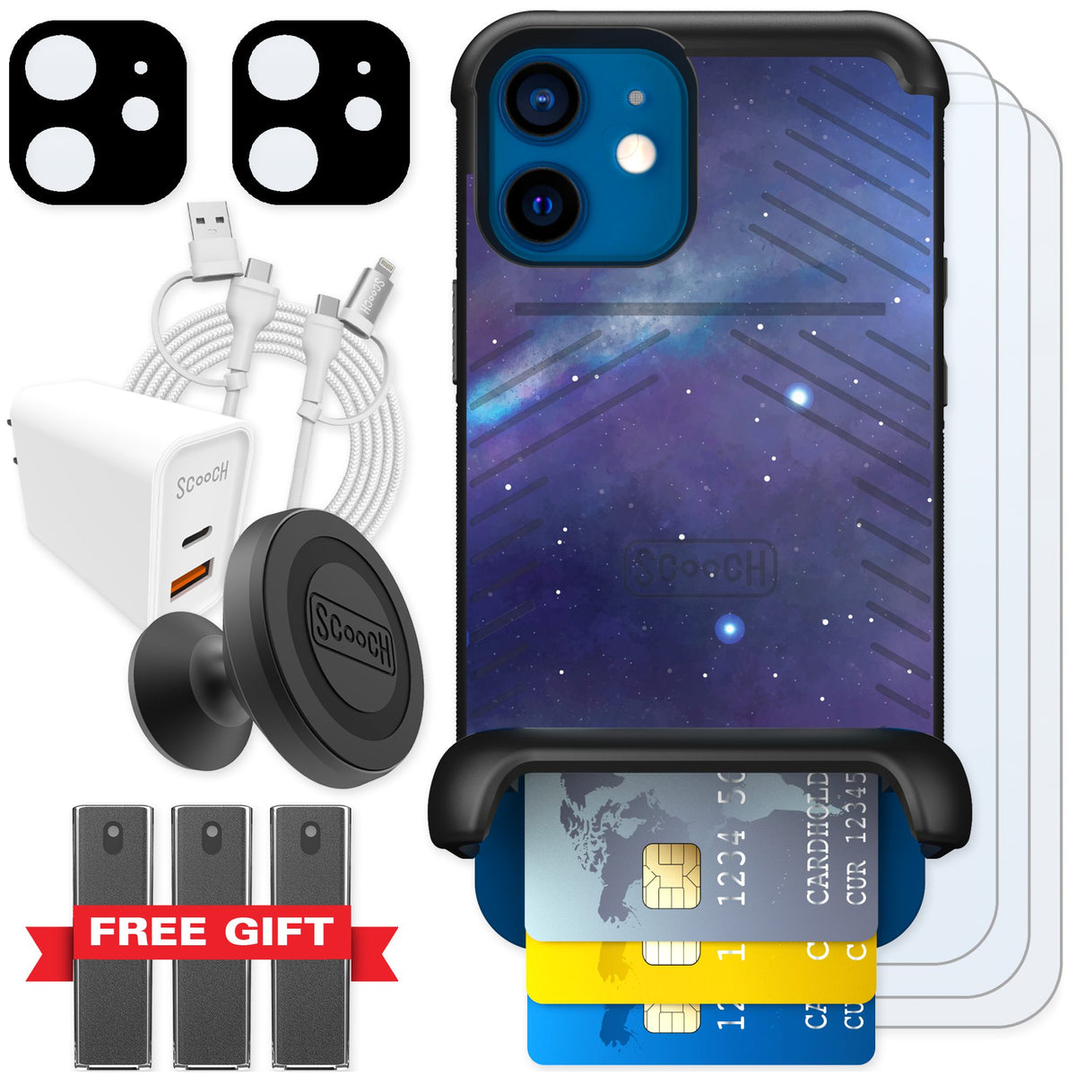 Scooch Wingmate Galaxy for iPhone 12 — Ultimate Bundle
