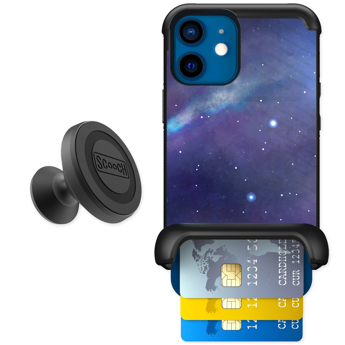 Scooch Wingmate Galaxy for iPhone 12 mini — Starter Bundle