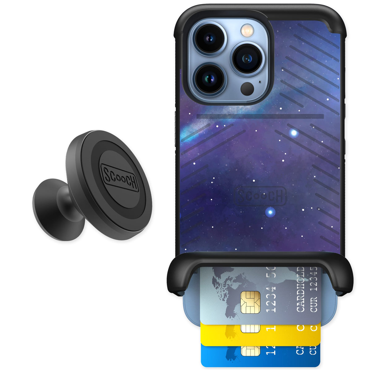 Scooch Wingmate Galaxy for iPhone 13 Pro — Starter Bundle