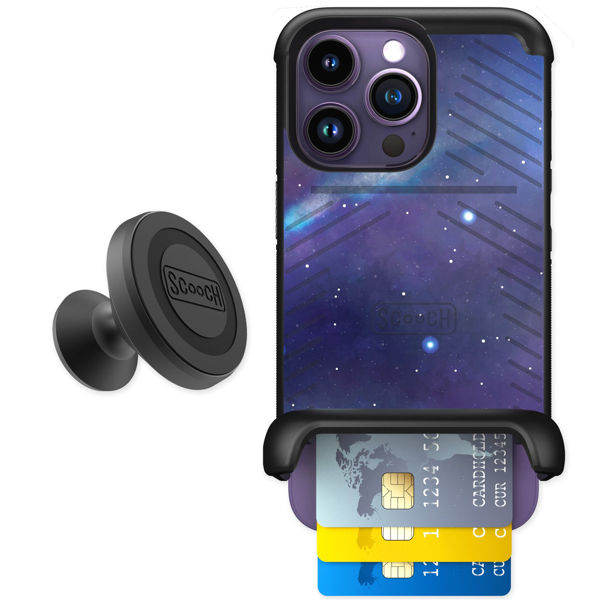 Scooch Wingmate Galaxy for iPhone 14 Pro — Starter Bundle