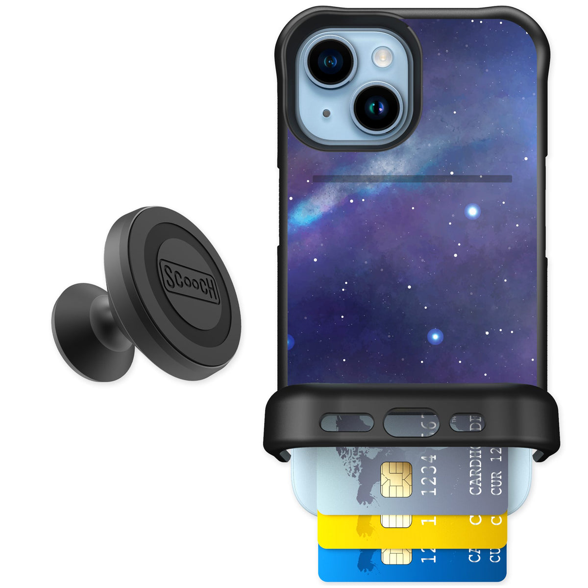 Scooch Wingmate Galaxy for iPhone 15 — Starter Bundle